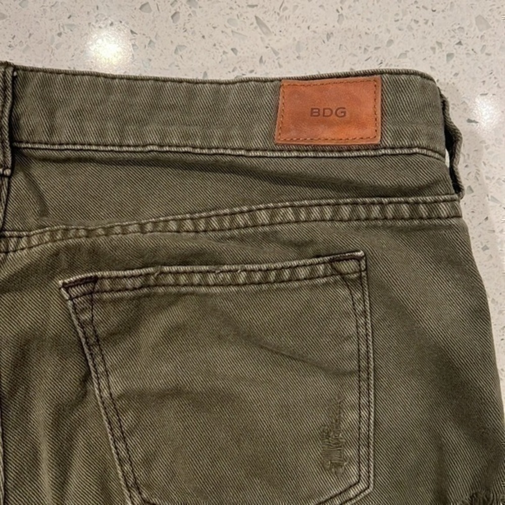 BDG Olive Green Jean Low rise Shorts - Picture 7 of 7